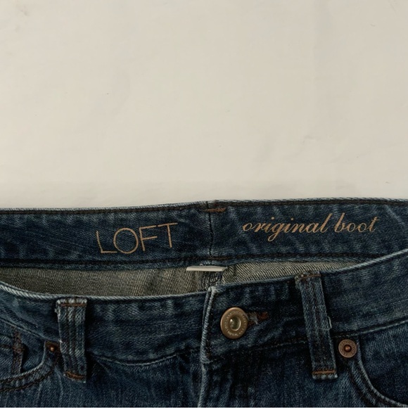 Loft Jeans Size 6 Original Boot Cut Embroidered Back Pockets Mid Rise 31x31 - Picture 7 of 14